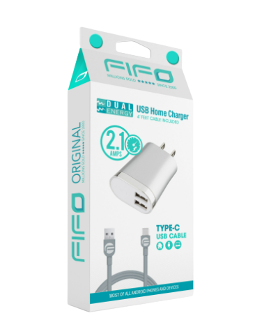 Carregador Duplo para USB tipo-C