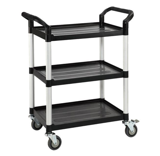 Carro de 3 prateleiras PVC Pretas