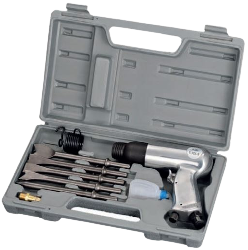 Kit Martelo pneumático recto + 5 Escopros 