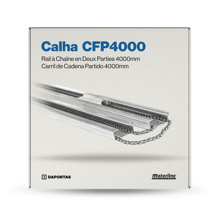 Motorline CFCP4000 | Guida in Ferro Divisa in 2 Pezzi con Catena