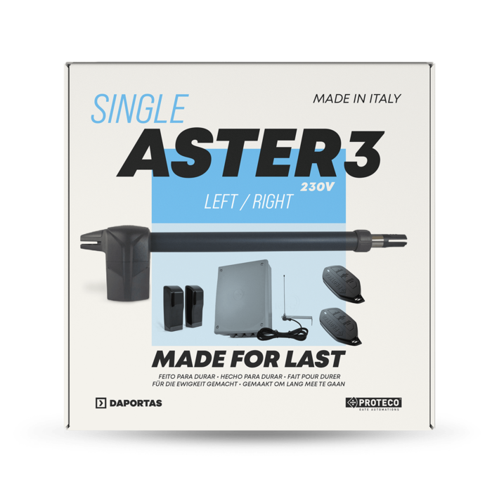 Kit Proteco Aster 3 Single 230V |  Automazione per Cancelli a Battente