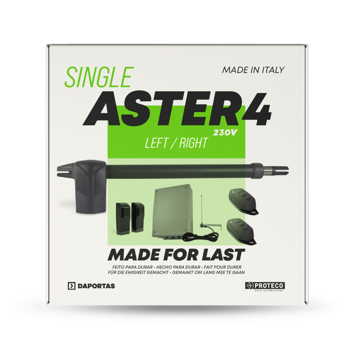 Kit Proteco Aster 4 Single | Automazione  per Cancelli a Battente