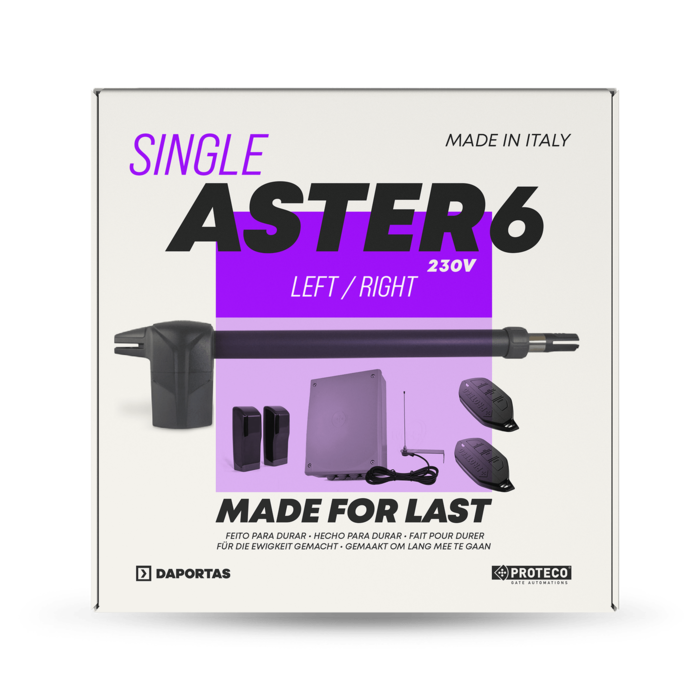 Kit Proteco Aster 6 Single | Automazione per Cancelli a Battente 