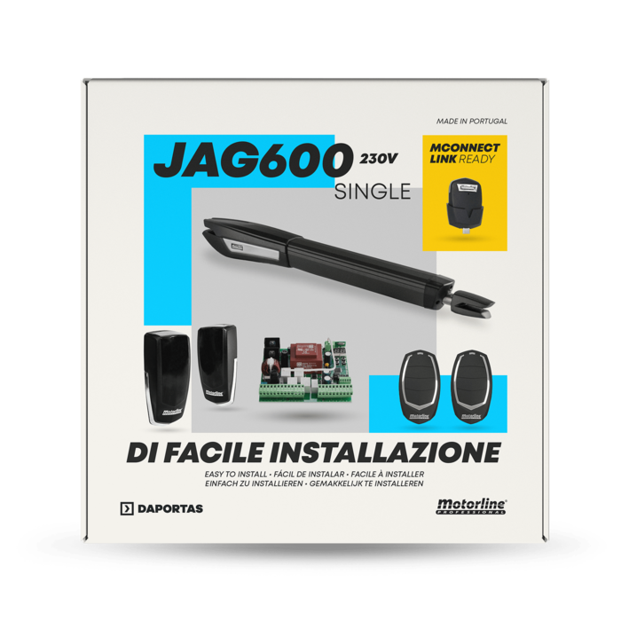 Kit Motorline JAG 600 Single - 230Vac | Automatismo para Portões de Batente
