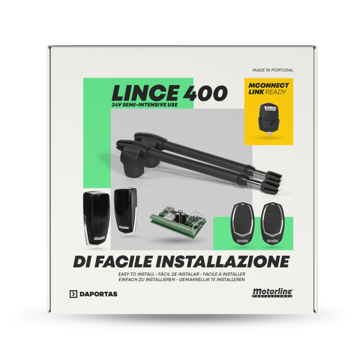 Kit Motorline Lince 400 - 24Vdc | Automatismo para Puertas de Batiente