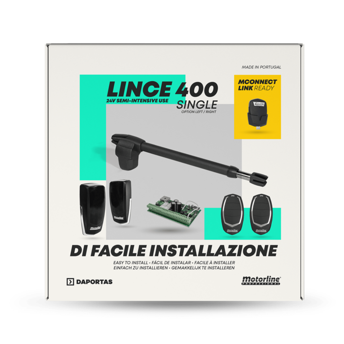 Kit Motorline Lince 400 - 24Vdc | Automatismo para Puertas de Batiente