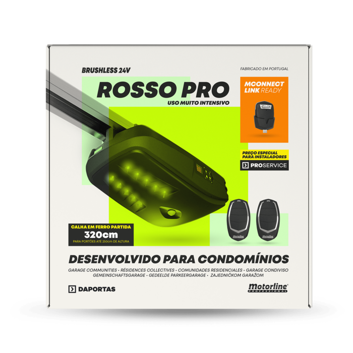 Kit Motorline Rosso PRO | Automatismo para Puerta Seccional