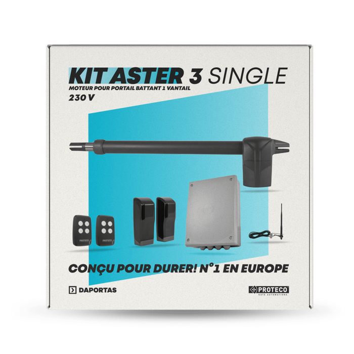 Kit Proteco Aster 3 Single 230V |  Automazione per Cancelli a Battente