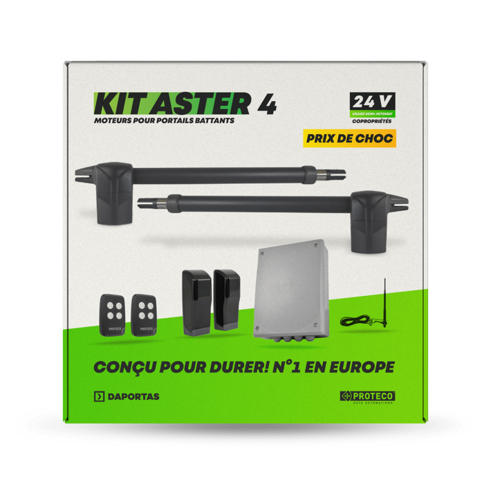 Kit Proteco Aster 4 24v | Automazione per Cancelli a Battente