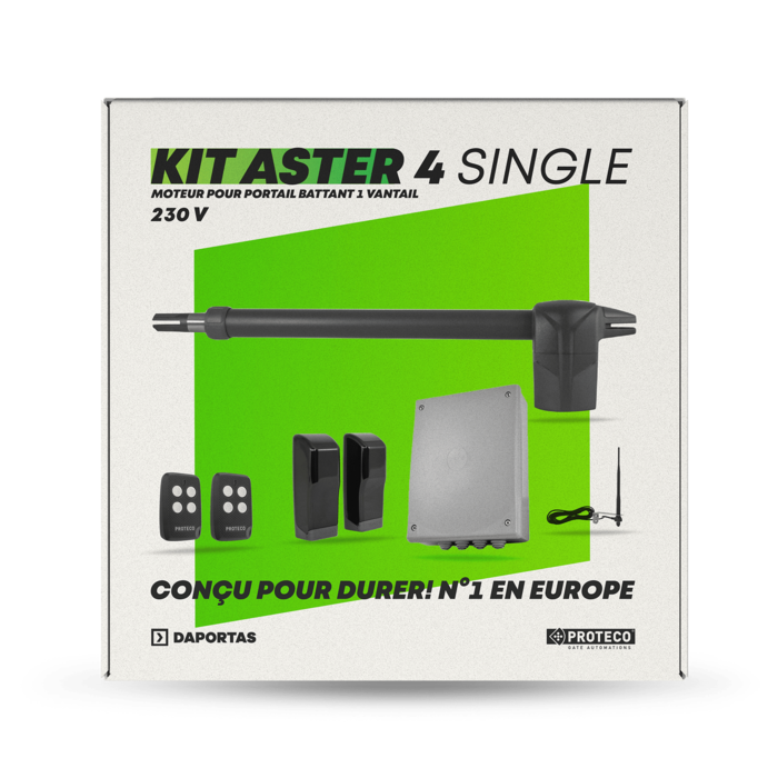 Kit Proteco Aster 4 Single | Automazione  per Cancelli a Battente