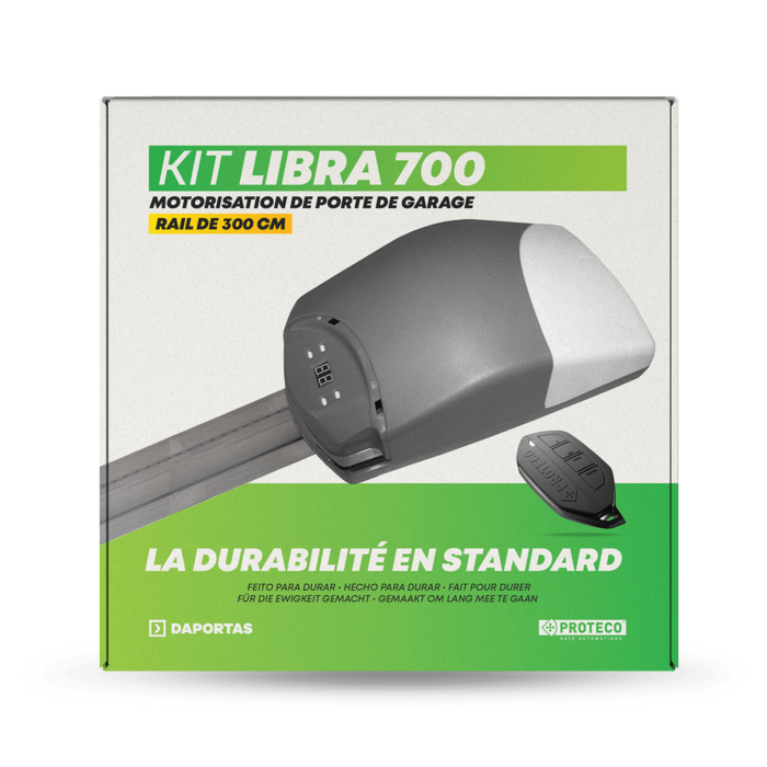 Kit Proteco Libra 700 com Calha 300cm  | Automatismo para Portas Seccionadas