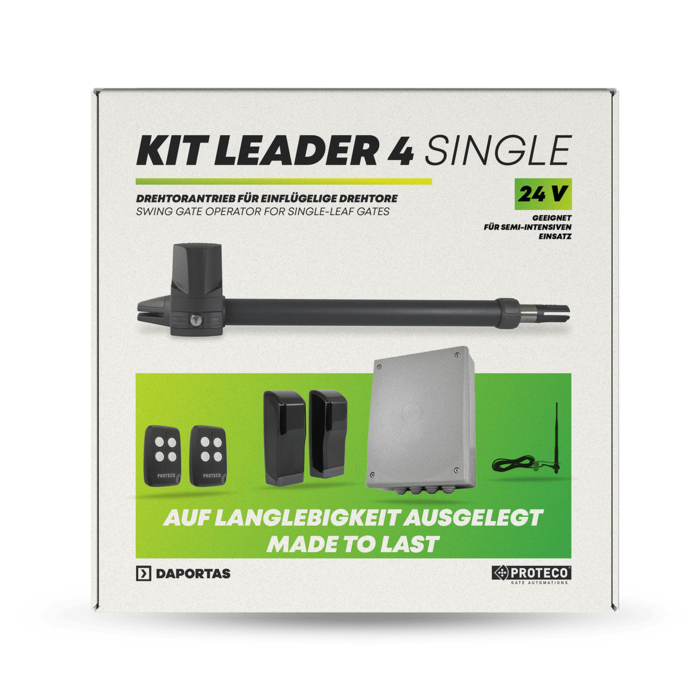 Kit Proteco Leader 4 TI Single 24V | Automatismo para Puertas Batientes