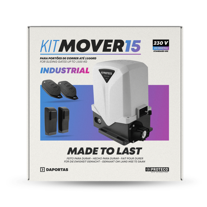 Kit Proteco Mover 15 | Automatismo Para Portões de Correr 1500Kg
