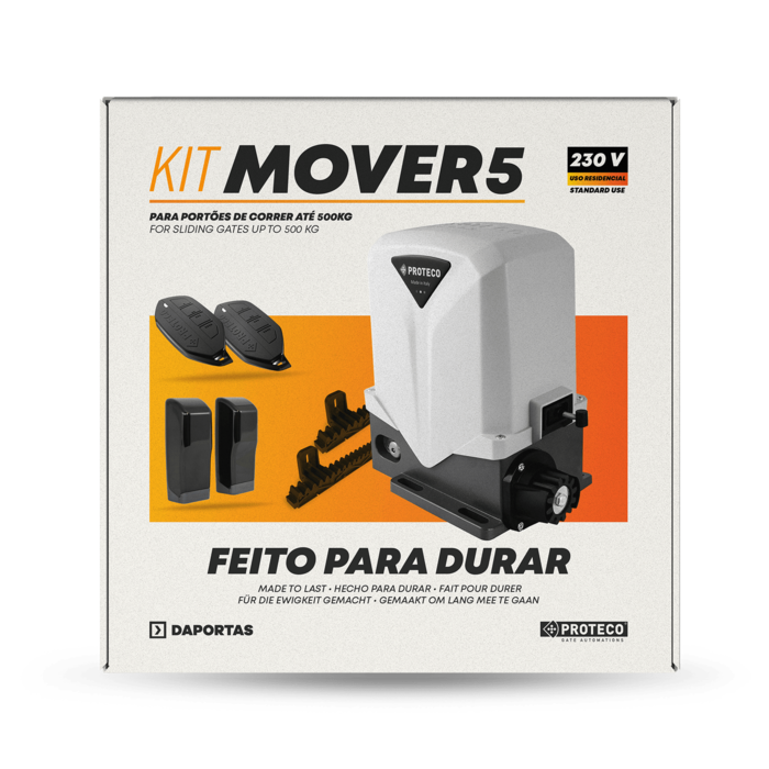 Kit Proteco Mover 5 | Motor para Puertas Correderas 500Kg
