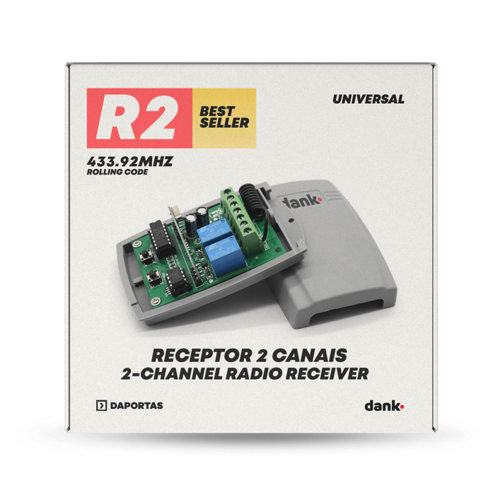 Dank R2 | Ricevitore Radio Universale 433,92 MHz – 2 Canali