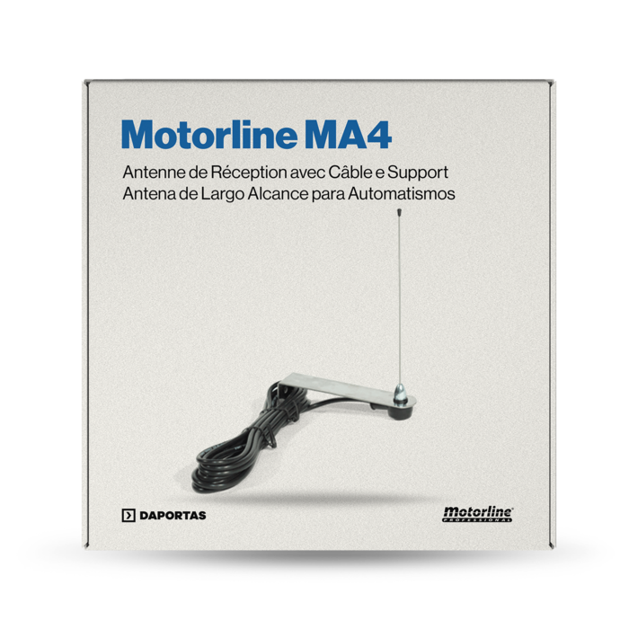 Motorline MA4 - Antenna Esterna per Automazioni con Cavo e Supporto