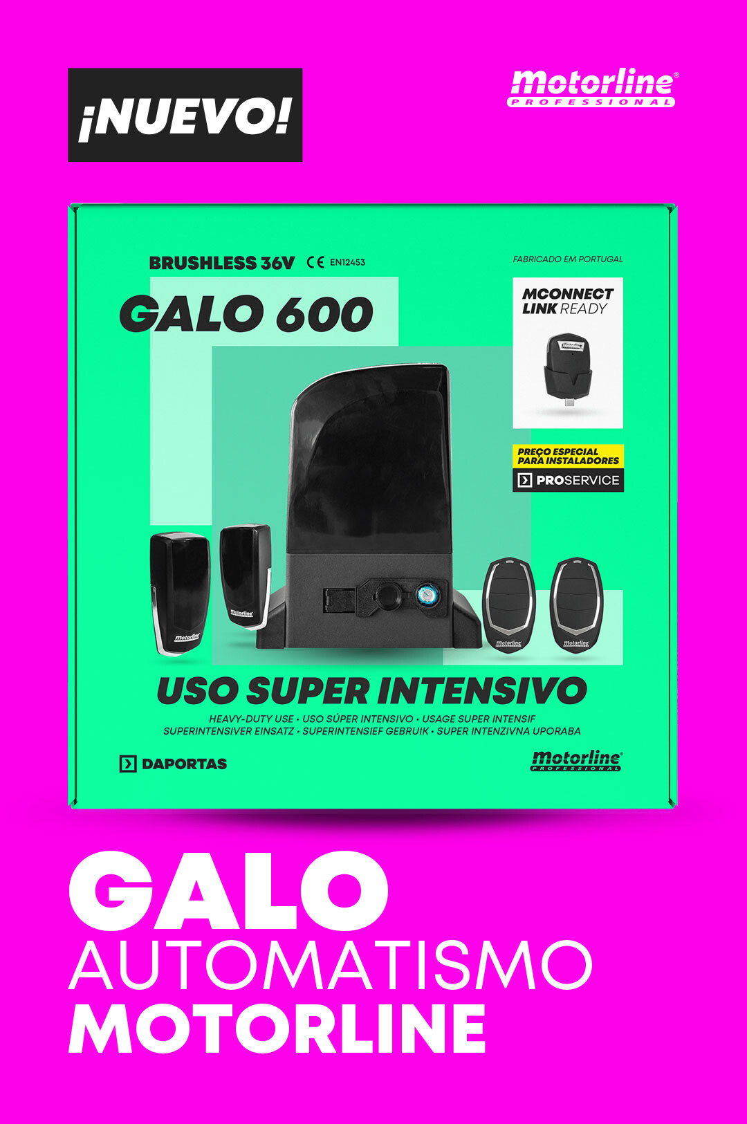 Motor para Puerta Corredera Motorline Galo