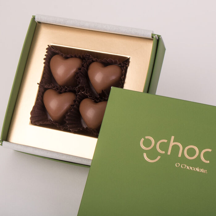 Milk Hazelnut Heart 4 pcs