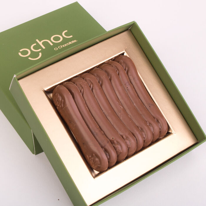 Milk Chocolate Cat Tongues with Caramelized Pecan - 60g