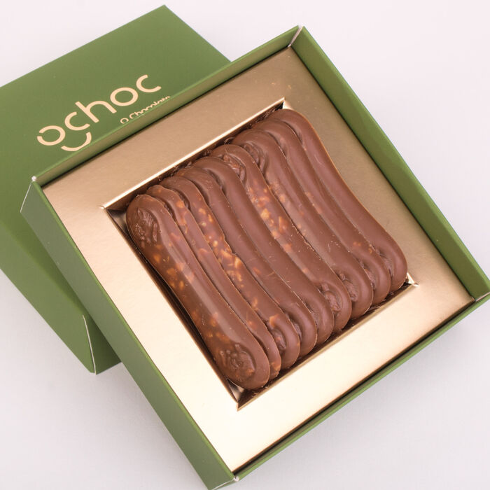 Milk Chocolate Cat Tongues with Peanuts - 60g