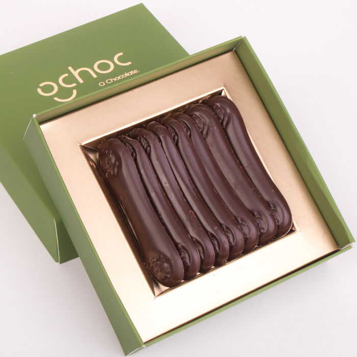 Dark Chocolate Cat Tongues with Cacau Nibs - 60g