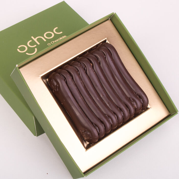 Dark Chocolate Cat Tongues with Caramelized Pecan - 60g