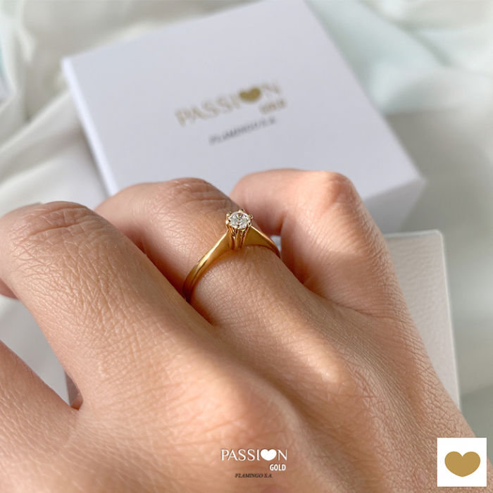 Anel PASSION GOLD Solitário 2AN13A
