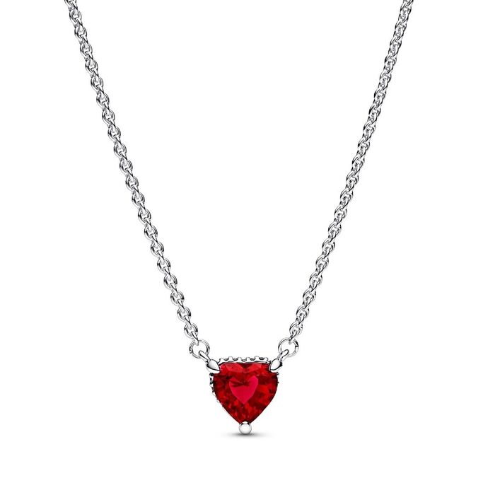 Colar PANDORA Sparkling Heart Halo 392542C01-45