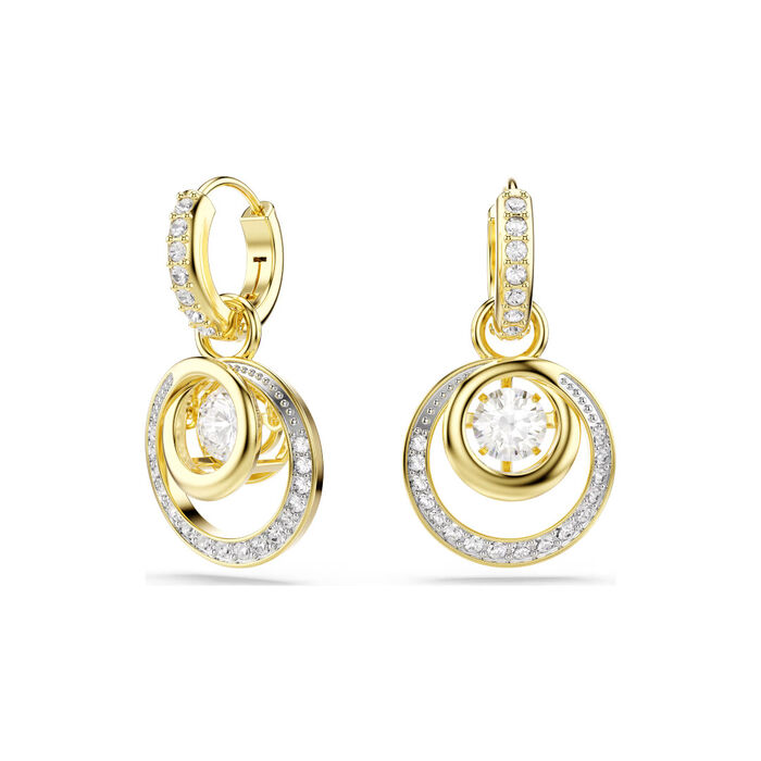 Brincos Swarovski dourados para mulher com cristais swarovski.