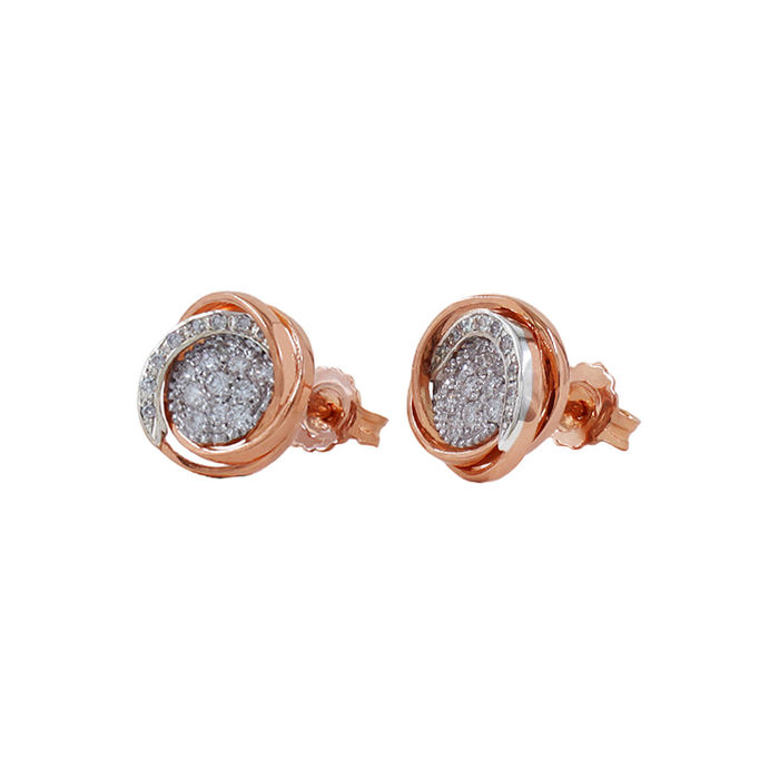 Brincos OURO Bicolor Diamantes 113544