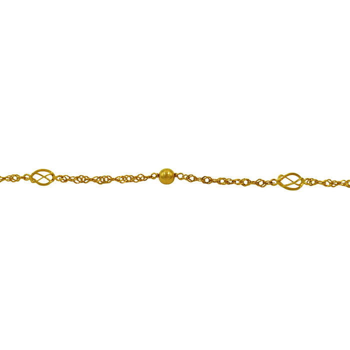 Colar OURO Esfera e Espiral 13725