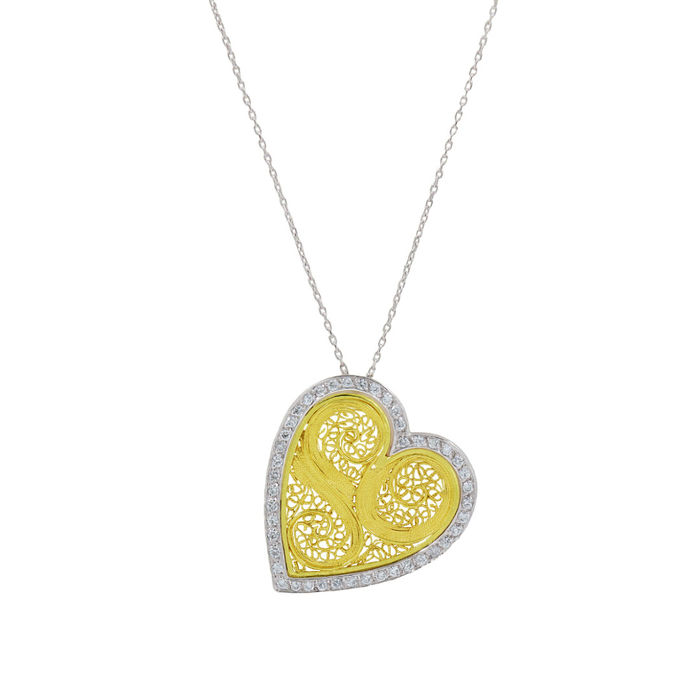 Colar OURO Filigrana Diamantes 098661