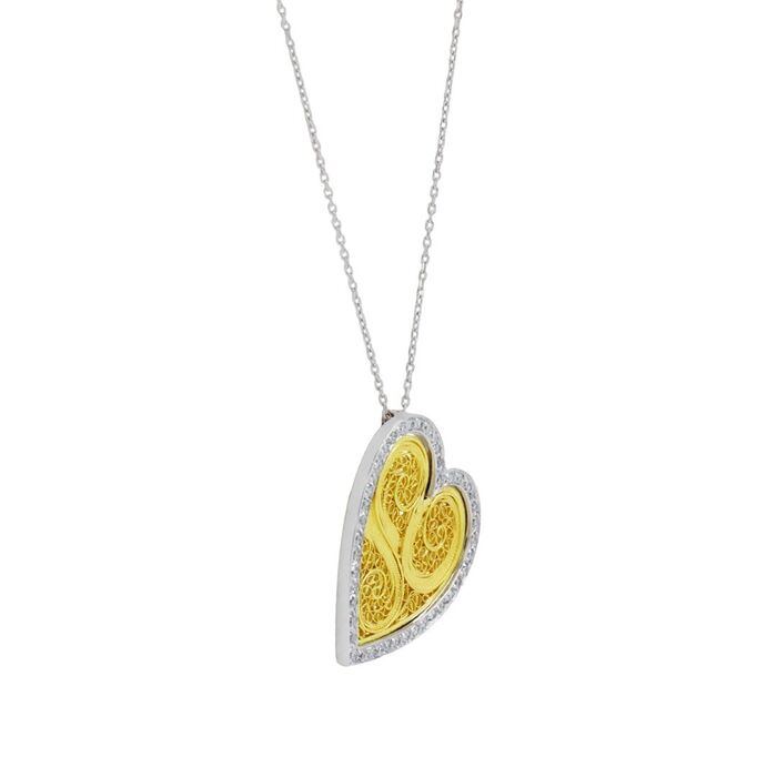 Colar OURO Filigrana Diamantes 098661