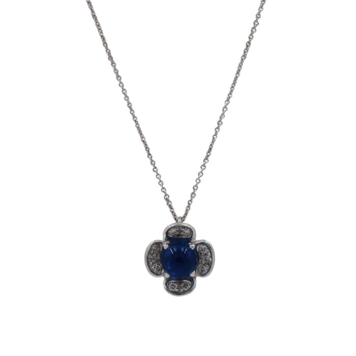 Colar OURO Safira Cabuchão 109749