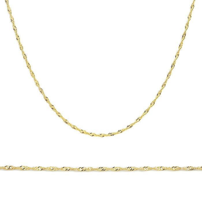 Colar ZERUS Ouro 9K Malha Singapura FI90041-B030