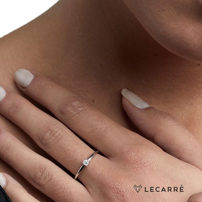 Anel LECARRÉ Diamante Ouro 18k GA055OB.13