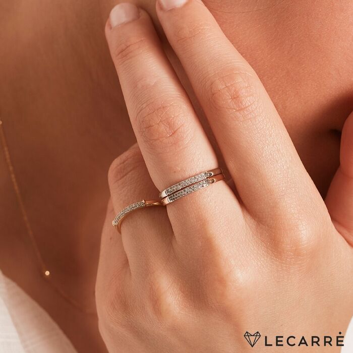 Anel LECARRÉ Diamantes Ouro 18k GA082OA.15