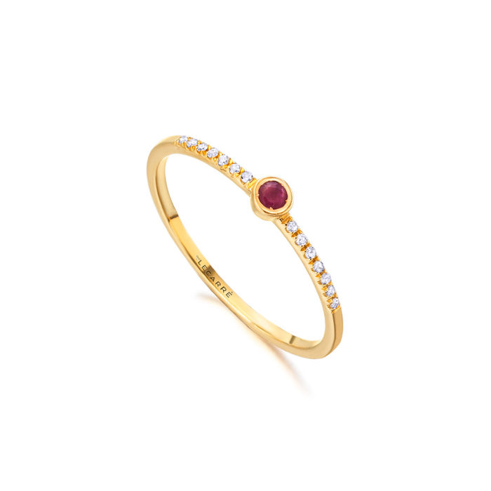 Anel LECARRÉ Rubi e Diamantes Ouro 18k GA105RU