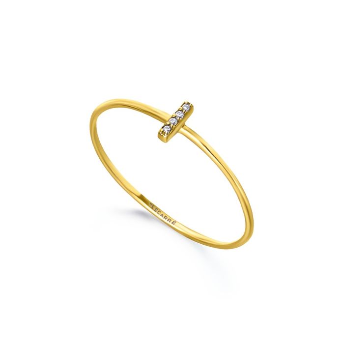 Anel LECARRÉ Diamantes Ouro 18k GA113OA