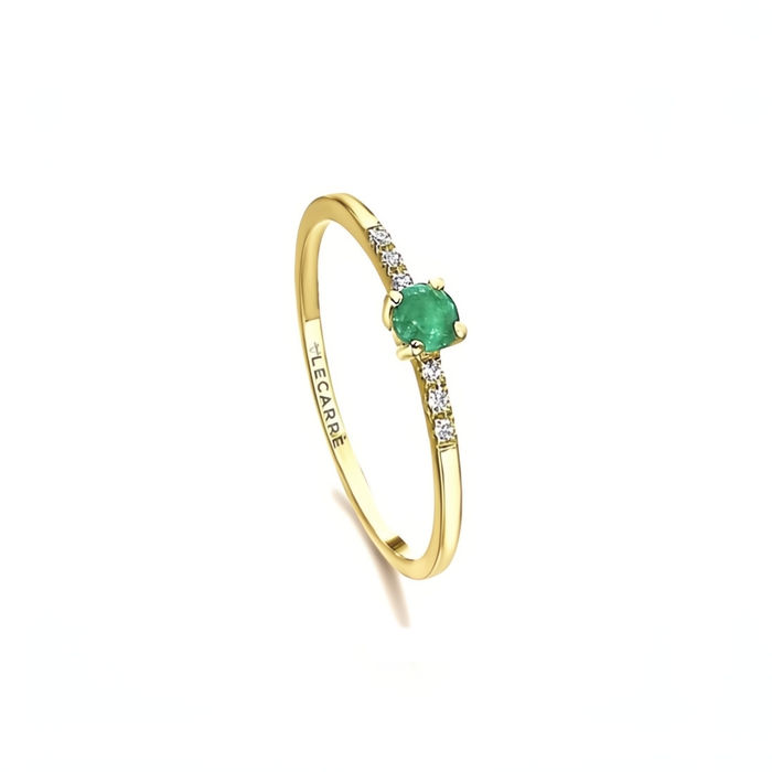 Anel LECARRÉ Esmeralda e Diamantes Ouro 18k GA138ES.13