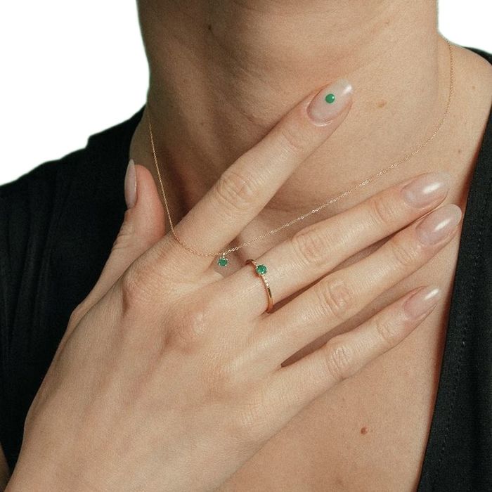 Anel LECARRÉ Esmeralda e Diamantes Ouro 18k GA138ES.13
