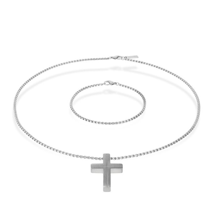 Colar ONE Men Crossed OAMN3203SS