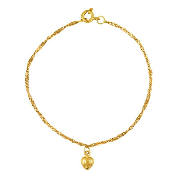 Pulseira OURO Criança Coração 11403