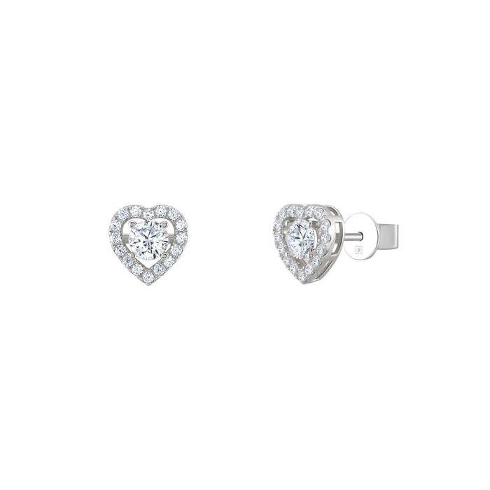 Brincos UNIKE Valentines Day Solitaire Heart UK.BR.1204.0205
