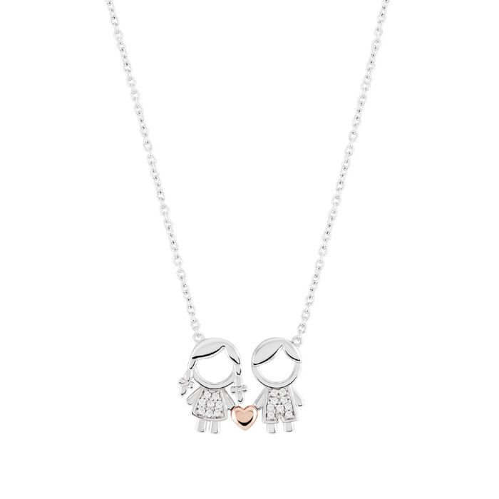 Colar UNIKE Silver Mom Girl & Boy UK.CL.1110.0005