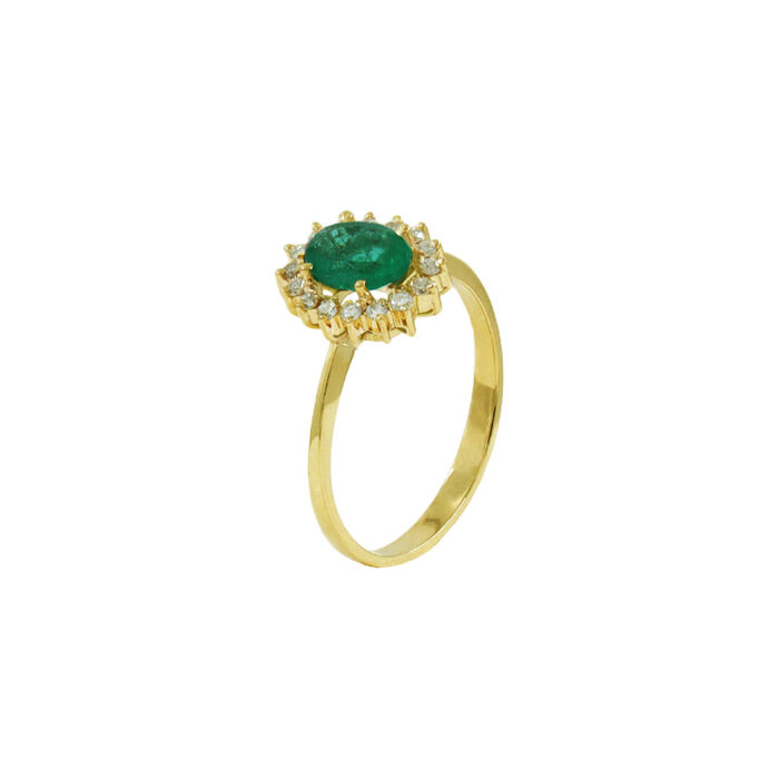 Anel OURO Esmeralda 113576