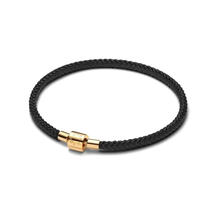 Pulseira PANDORA Cordão Preto Ouro 14K 564530C01-S2