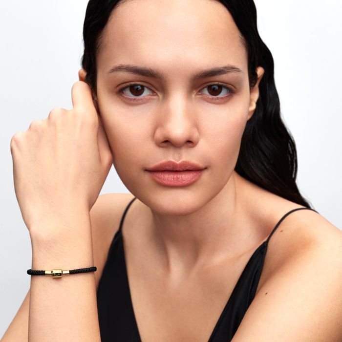 Pulseira PANDORA Cordão Preto Ouro 14K 564530C01-S2