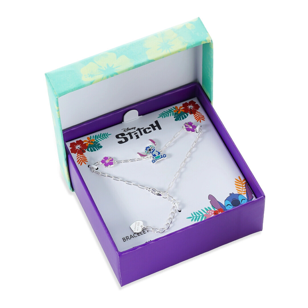 caixa de Pusleira prata com pulseira stitch