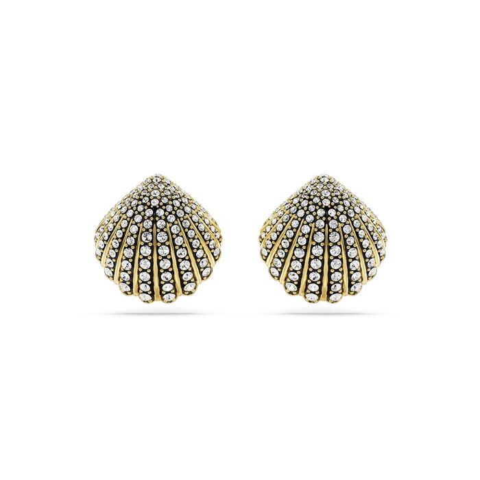 Brincos Swarovski femininos com formato de concha com cristais swarovski.
